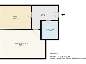 Pronájem bytu 2+kk, Praha - Smíchov, Nádražní, 52 m2