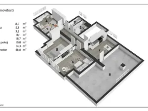 Prodej bytu 3+1, Seč, 88 m2