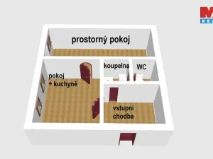 Pronájem bytu 2+kk, Opočno, Kupkovo nám., 57 m2