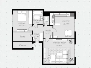 Prodej bytu 2+1, České Budějovice, Skuherského, 80 m2