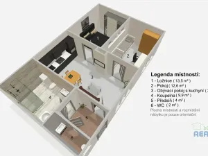 Pronájem bytu 3+kk, Lázně Toušeň, Na Ostrůvku, 63 m2