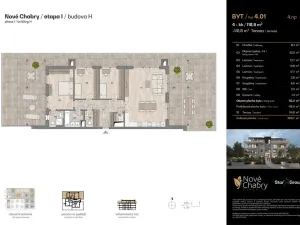 Prodej bytu 4+kk, Praha - Dolní Chabry, Měděnecká, 118 m2