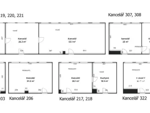 Pronájem kanceláře, Modřice, Nádražní, 44 m2