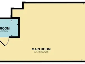 Pronájem bytu 1+kk, Praha - Vršovice, Slovinská, 22 m2