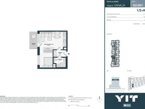Prodej bytu 1+kk, Kladno, Unhošťská, 38 m2