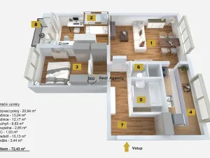 Prodej bytu 3+1, Praha - Hlubočepy, Lamačova, 72 m2