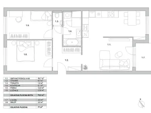 Prodej bytu 3+kk, Praha - Háje, Emilie Hyblerové, 77 m2