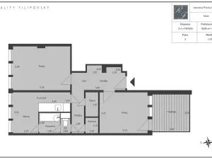 Prodej bytu 2+1, Most, Jaroslava Průchy, 60 m2