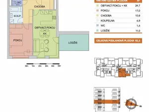 Pronájem bytu 2+kk, Olomouc - Řepčín, Aloise Rašína, 62 m2