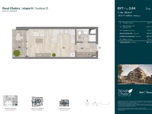 Prodej bytu 1+kk, Praha - Dolní Chabry, Bílenecké náměstí, 32 m2