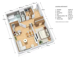 Prodej bytu 2+kk, Brno, Lidická, 70 m2