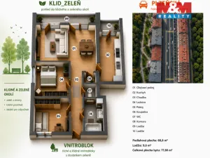 Prodej bytu 3+1, Praha - Smíchov, Plzeňská, 69 m2