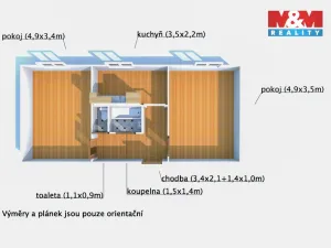 Prodej bytu 2+1, Rotava, Sídliště, 54 m2
