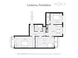 Prodej bytu 3+1, Pardubice, Lonkova, 101 m2