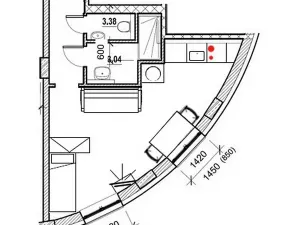 Pronájem bytu 1+kk, Rosice, Sportovní, 34 m2