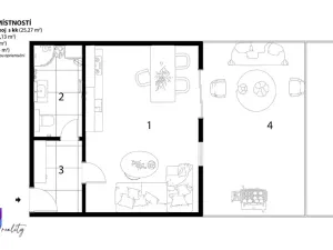 Prodej bytu 1+kk, Brno, Jerlínová, 68 m2