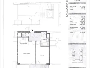 Pronájem bytu 2+kk, Praha - Karlín, Rohanské nábřeží, 52 m2