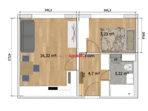 Prodej bytu 1+1, Semily, Jizerská, 31 m2