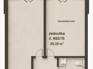 Pronájem bytu 2+kk, Liberec, Tálínská, 39 m2