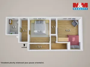 Prodej bytu 3+1, Teplice - Trnovany, Fügnerova, 76 m2