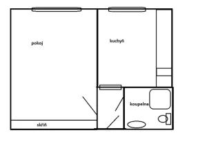 Pronájem bytu 1+1, Teplice, Moskevské náměstí, 30 m2