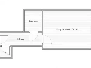 Pronájem bytu 1+kk, Praha - Holešovice, V závětří, 27 m2