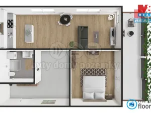 Pronájem bytu 2+kk, Třebíč - Vnitřní Město, Soukopova, 53 m2