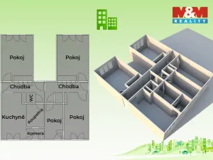 Pronájem bytu 4+1, Střelná, 82 m2