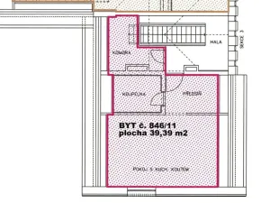 Prodej bytu 1+kk, Brno, Červený kopec, 39 m2