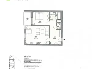 Pronájem bytu 2+kk, Ostrava - Moravská Ostrava, náměstí Biskupa Bruna, 58 m2