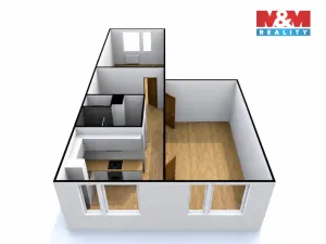 Pronájem bytu 2+1, Chlumec, Ústecká, 61 m2