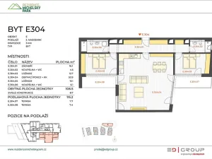 Pronájem bytu 3+kk, Praha - Michle, Michelská, 115 m2