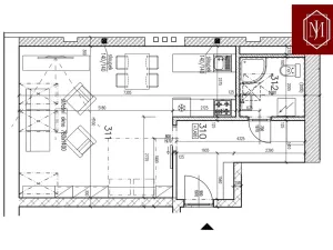 Pronájem bytu 1+kk, Třebíč, Bráfova tř., 42 m2