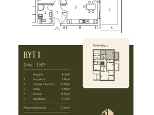 Prodej bytu 2+kk, Lenora, 40 m2