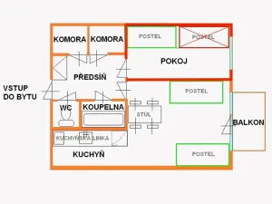 Pronájem pokoje, Brno, Běloruská, 10 m2