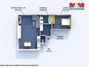 Pronájem bytu 2+kk, Nepomuk, Na Daníčkách, 61 m2