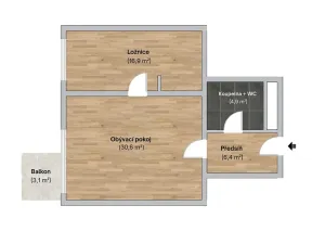 Pronájem bytu 2+kk, Praha - Dolní Chabry, K Beranovu, 61 m2