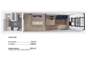 Prodej bytu 2+kk, Praha - Vysočany, Kolbenova, 53 m2