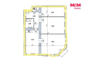 Pronájem bytu 3+1, Brno - Ponava, Kabátníkova, 103 m2