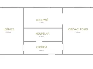 Prodej bytu 2+1, Most, tř. Budovatelů, 52 m2