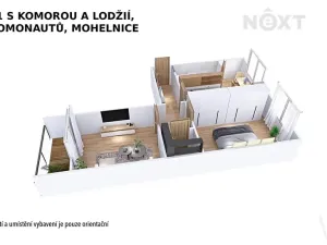 Prodej bytu 2+1, Mohelnice, nám. Kosmonautů, 56 m2