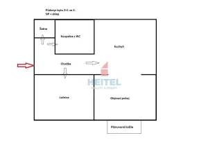 Prodej bytu 2+kk, Ostrava, Gerasimovova, 52 m2