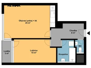 Pronájem bytu 2+kk, Praha - Žižkov, Kališnická, 55 m2