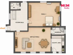 Pronájem bytu 2+1, Vrdy, U Sokolovny, 69 m2