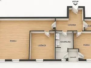 Prodej bytu 3+kk, Praha - Podolí, K sídlišti, 80 m2