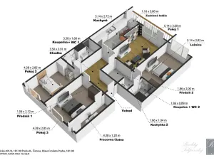 Prodej bytu 4+1, Praha - Čimice, Strážnická, 103 m2