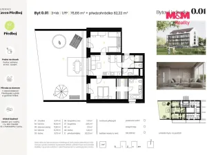 Prodej bytu 3+kk, Předboj, Ke Tvrzi, 77 m2