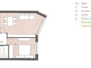 Pronájem bytu 2+kk, Praha - Michle, U plynárny, 50 m2