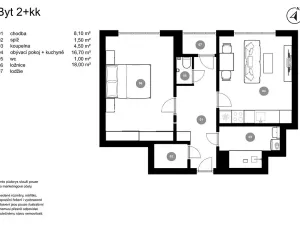 Prodej bytu 2+kk, Praha - Žižkov, Hartigova, 50 m2