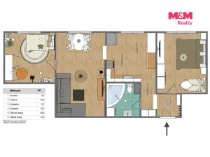 Prodej bytu 3+1, Volary, Sídl. Míru, 70 m2
